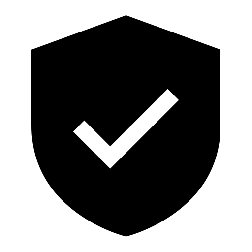 Icon of a shield with a checkmark in the middle