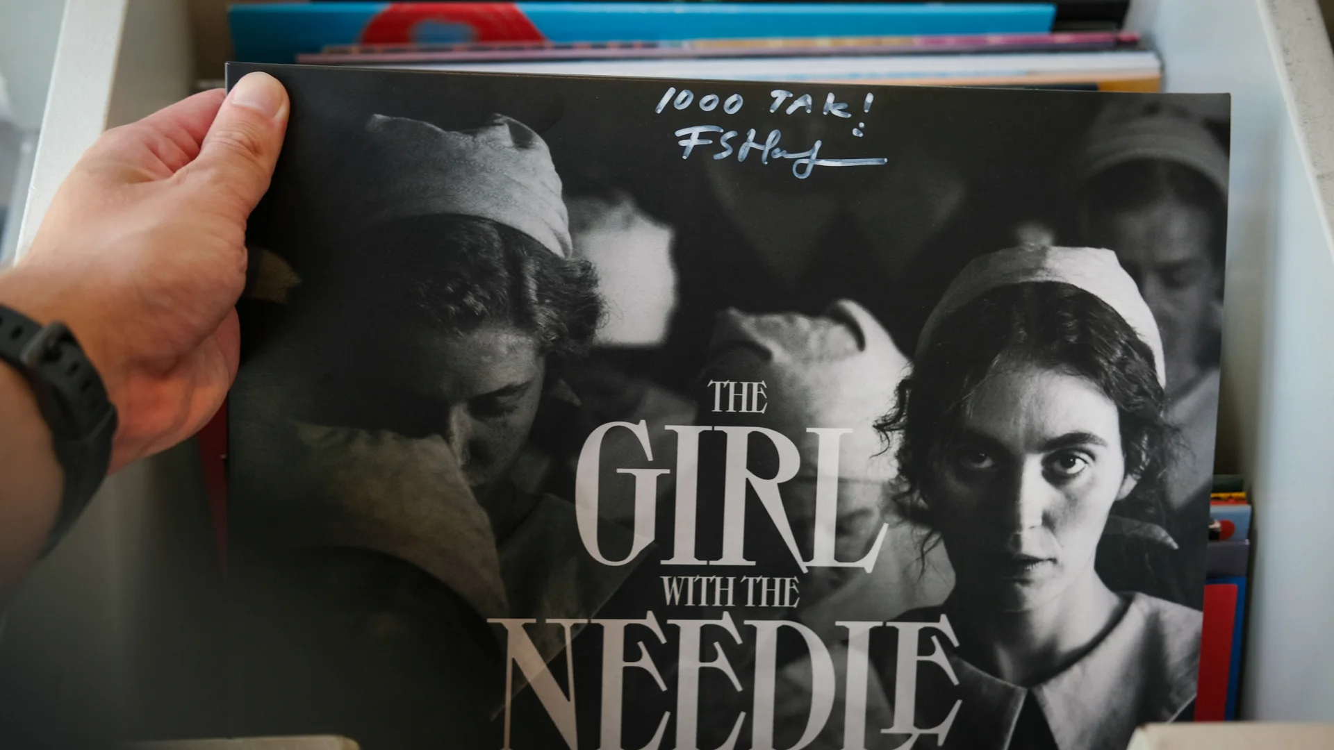 Record cover the soundtrack to the movie, The Girl with the Needle